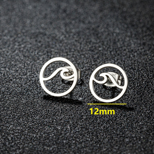 Aretes de Acero Inoxidable Geométricos Minimalistas - Diseño Moderno Ins - Image 2