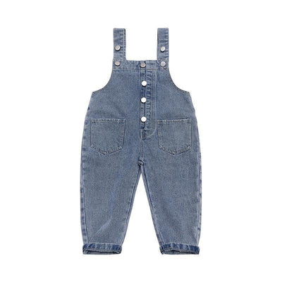 Conjunto Infantil: Overol Denim con Blusa de Encaje - Image 3