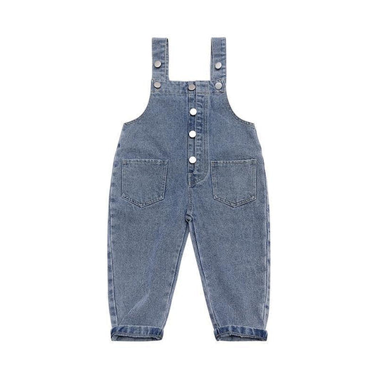 Conjunto Infantil: Overol Denim con Blusa de Encaje - Image 3