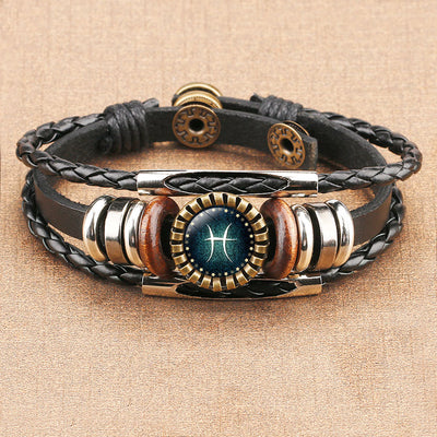Pulsera de Cuero con Gema del Zodiaco - Image 10