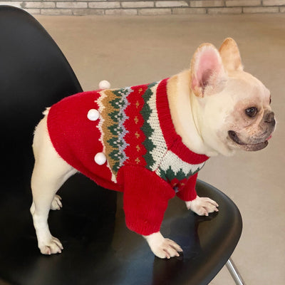 Suéter Navideño para Mascotas - Diseño Divertido de Pelea - Image 9