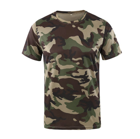 Playera Holgada de Malla con Cuello Redondo y Estampado de Manga Corta - Image 7