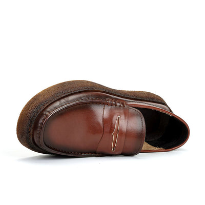 Zapatos Casuales de Cuero para Hombre con Suela Gruesa y Altura Aumentada - Image 9
