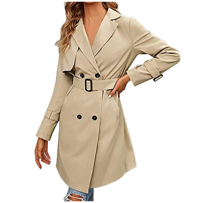 Abrigo Elegante Doble Fila Ajustado para Mujer - Image 19