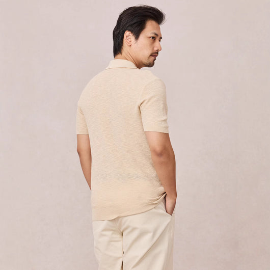 Polo Ejecutivo Slim Fit Tejido Texturizado de Seda de Hielo - Manga Corta para Hombre - Image 13