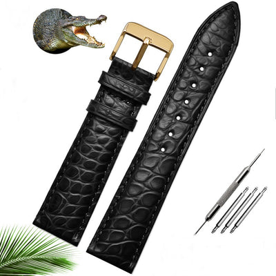Correa de Reloj de Piel de Cocodrilo para Hombre y Mujer - Compatible con Mérdo - Image 4
