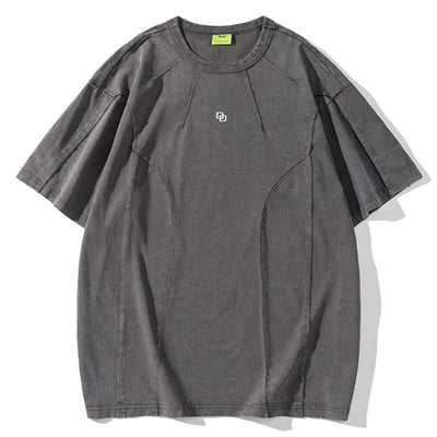 Playera Patchwork Lavado Americano de Manga Corta para Hombre - Image 7
