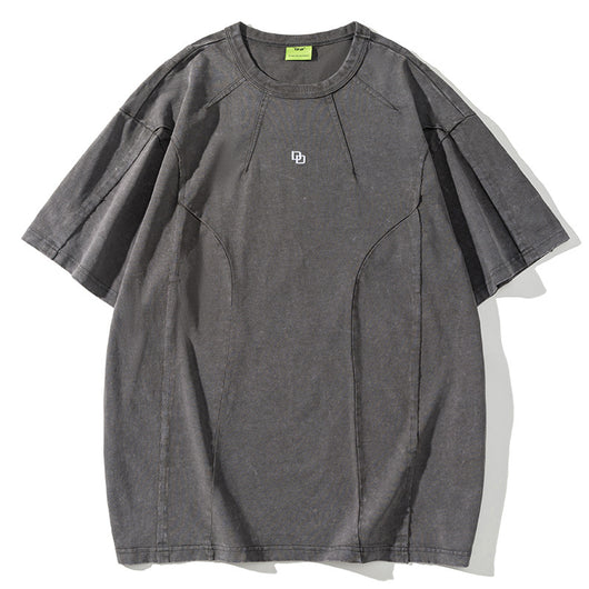 Playera Patchwork Lavado Americano de Manga Corta para Hombre - Image 7