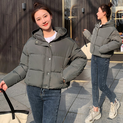 Chaqueta Corta Acolchada con Capucha para Mujer - Estilo Casual - Image 2