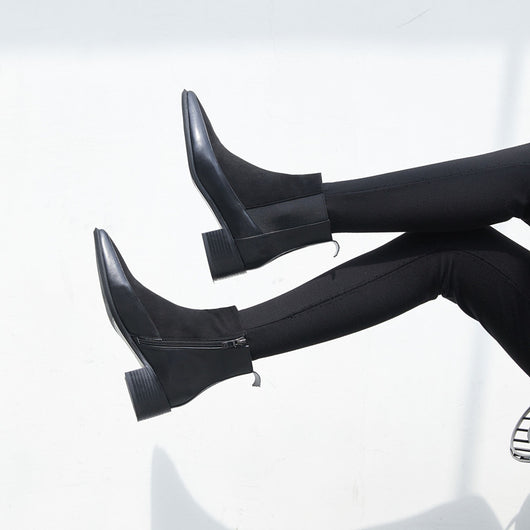 Botas Martin Escarchadas con Tacón Medio - Botines Elegantes - Image 3