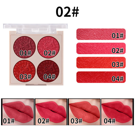 Paleta de Labios MISS ROSE 4 Colores - Brillo Labial Hidratante de Larga Duración - Image 3