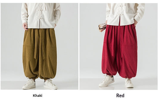 Pantalones Harem Sueltos para Hombre con Puños Elásticos - Image 8
