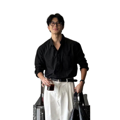 Camisa Suelta de Manga Larga para Hombre - Primavera y Otoño - Image 5