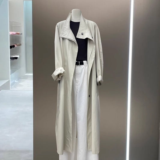 Chaqueta Cortavientos Suelta de Largo Medio en Colores Lisos