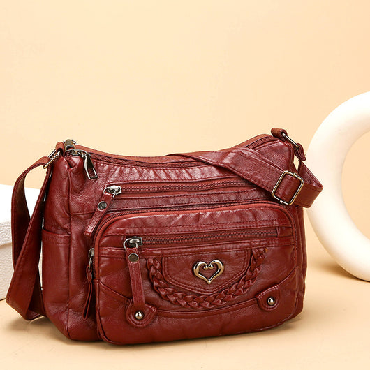 Bolso Mensajero Mujer Grande Multi-bolsillos Capacidad Premium - Image 4