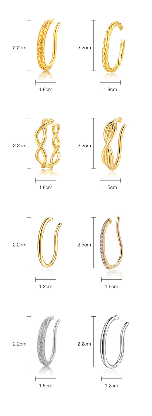 Aretes sin Perforación para Mujer - Diseño Clásico Talla Estándar - Image 24