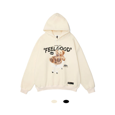 Sudadera con Capucha Estilo Hong Kong - Diseño Letra Oso Unisex Holgada y Cómoda - Image 8