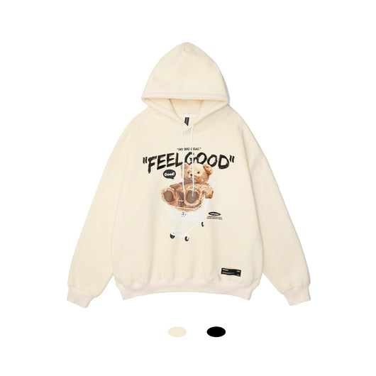 Sudadera con Capucha Estilo Hong Kong - Diseño Letra Oso Unisex Holgada y Cómoda - Image 8