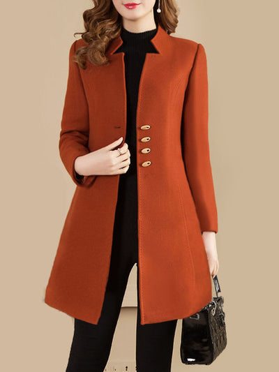 Abrigo de Lana Coreano Slim Fit Otoño Invierno Mujer - Image 13