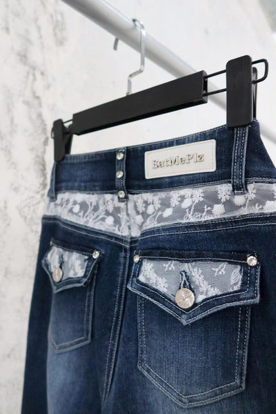 Jeans Acampanados Cintura Baja con Strass Efecto Oscuro - Image 13