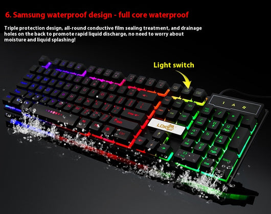 Teclado Gaming Mecánico RGB con Cable USB Iluminado - Image 3