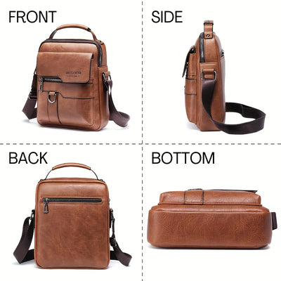 Bolsa Mensajera de Cuero PU para Hombre con Monedero Integrado - Image 7