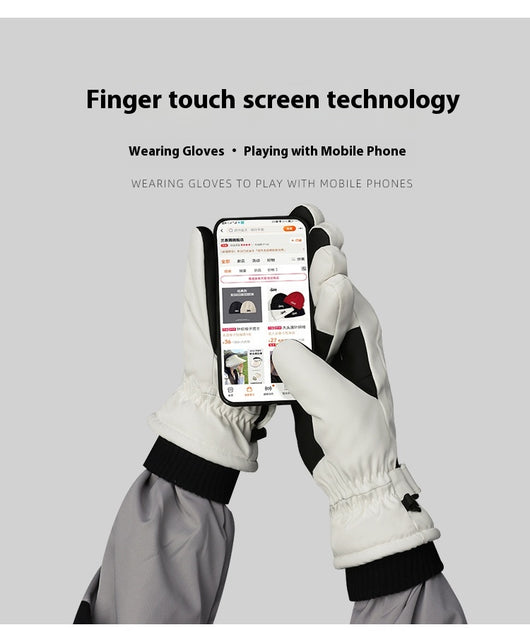 Guantes Térmicos Impermeables Antideslizantes para Esquí Mujer con Pantalla Táctil - Image 22