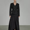 Blazer Cropped Negro con Hombreras Estilizadas