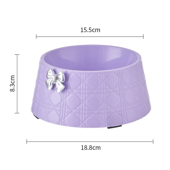 Comederos para Mascotas con Diseño de Moño - Platos Elegantes para Perros y Gatos