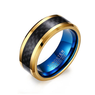Anillo de Acero Tungsteno con Fibra de Carbono 8MM - Image 10