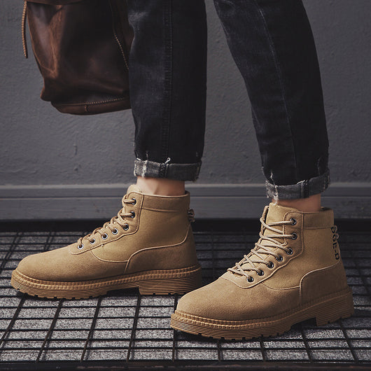 Botas Martin Hombre Estilo Británico - Zapatos Trabajo Versátil Tendencia - Image 9
