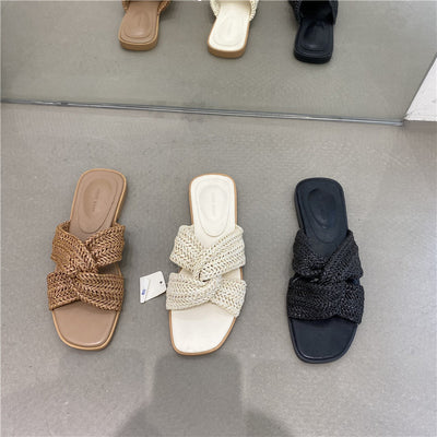 Sandalias y Pantuflas Cruzadas Verano Temprano - Image 9