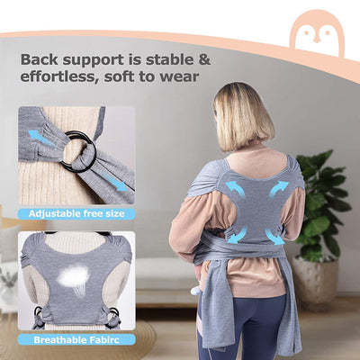 Fular Portabebé de Algodón Cruzado - Carga Frontal Ergonómica - Image 21
