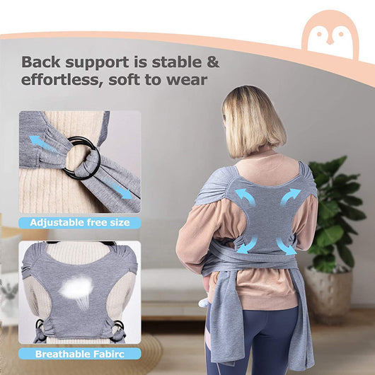 Fular Portabebé de Algodón Cruzado - Carga Frontal Ergonómica - Image 21