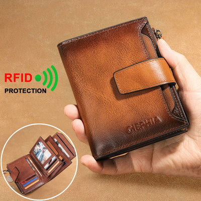 Billetera de Cuero para Hombre con Protección Antirrobo y Monedero - Image 2