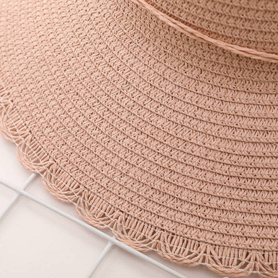 Sombrero de Paja Plegable con Encaje y Mariposas para Verano - Image 14