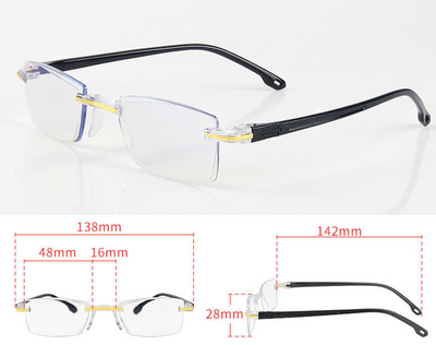 Gafas de Lectura sin Marco con Corte de Diamante - Image 5