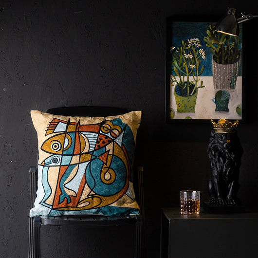 Funda de Almohada Abstracta con Diseño de Viento - Image 11