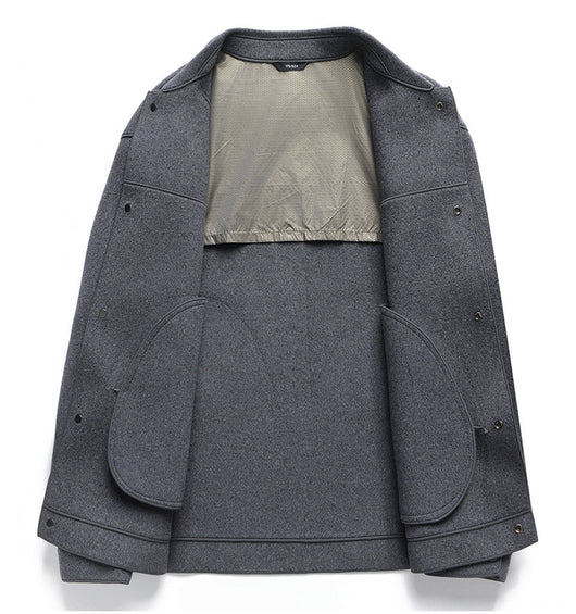 Saco de Lana Doble Faz con Solapa para Hombre - Image 14