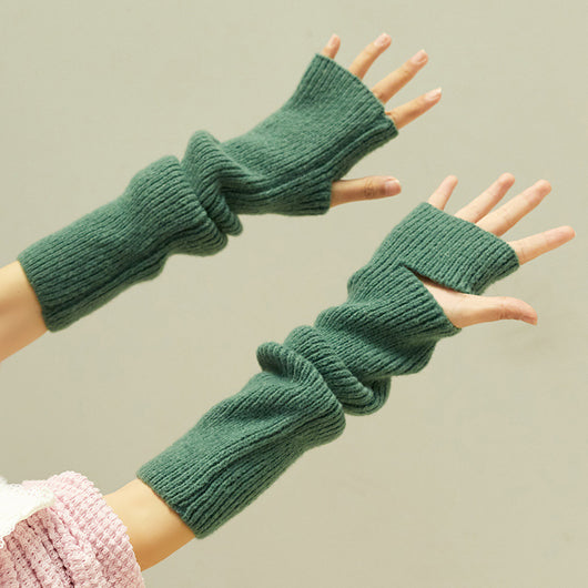 Guantes de Cachemira Mitones para Invierno - Diseño Liso y Elegante - Image 4