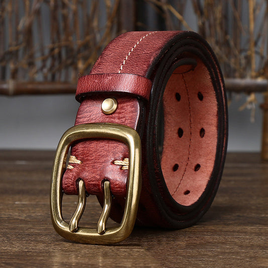 Cinturón de Cuero Genuino Coreano Estilo Casual para Jeans
