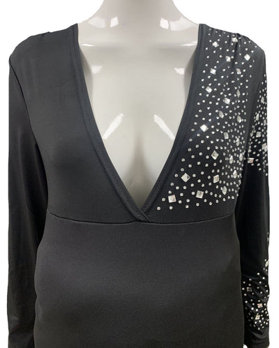 Vestido Premamá Elegante con Strass y Manga Larga - Image 12