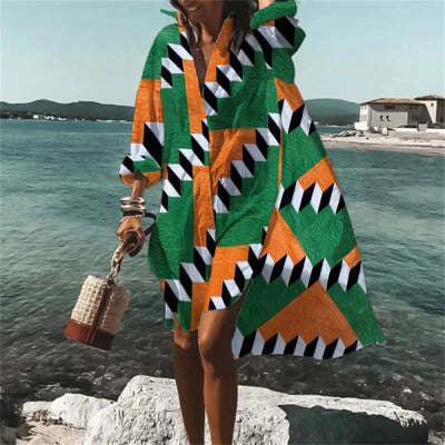 Vestido Camisero Elegante de Moda Europea y Americana - Image 13