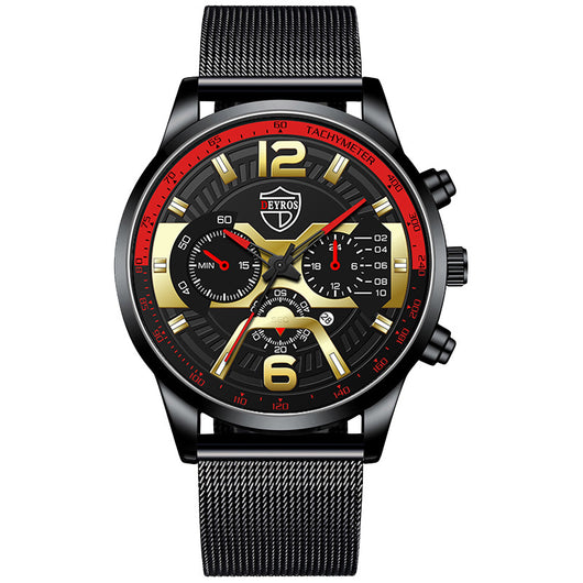 Reloj de Acero Inoxidable con Calendario para Hombre - Cuarzo Resistente - Image 4