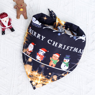 Vestido Navideño para Mascotas con Estampado de Algodón y Pañoleta Triangular - Image 14