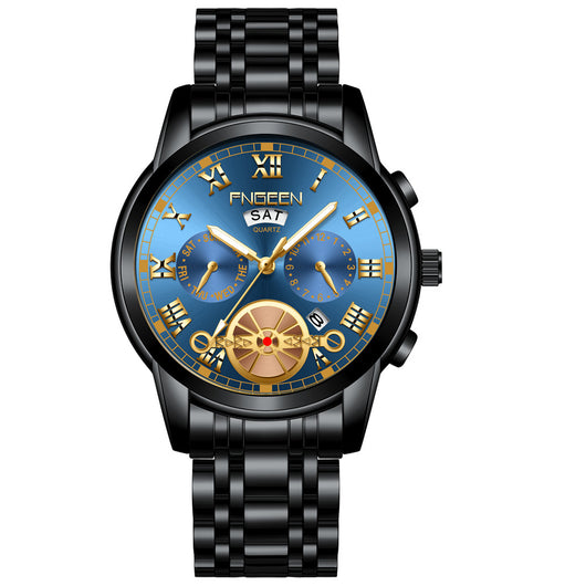 Reloj Multifunción Tourbillon Acero Inoxidable con Banda de Acero - Image 12