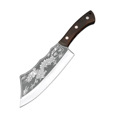Machete Profesional Forjado con Patrón Dragón - Cortador Multifunción para Leña, Bambú y Hueso - Image 5