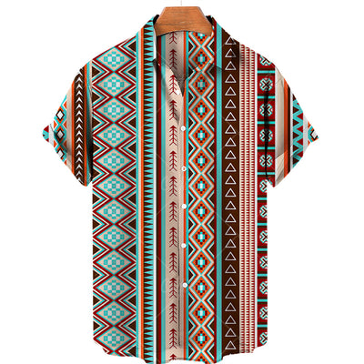 Camisa Vintage de Verano para Hombre Cuello V Talla 5XL - Image 14