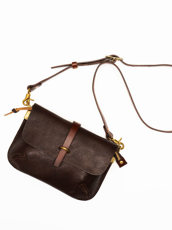 Bolso Mensajero de Cuero Vintage con Correa al Hombro