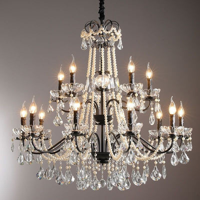 Lámpara de Araña de Cristal Estilo Lujo Francés para Sala - Image 3